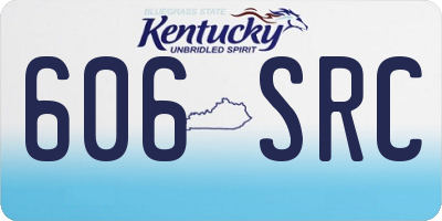 KY license plate 606SRC