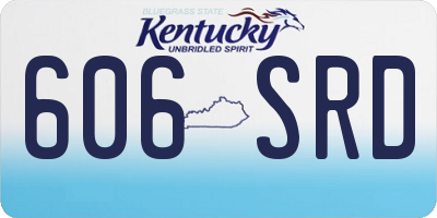 KY license plate 606SRD