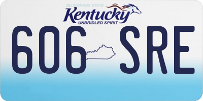 KY license plate 606SRE