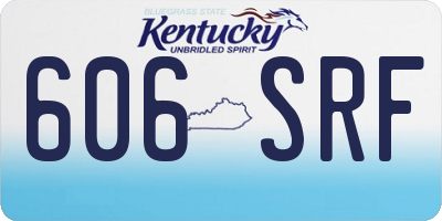 KY license plate 606SRF