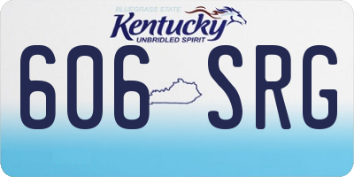 KY license plate 606SRG