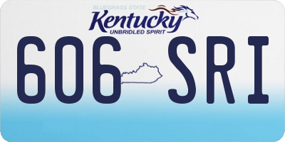 KY license plate 606SRI