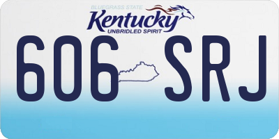 KY license plate 606SRJ
