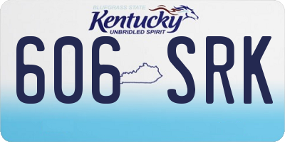 KY license plate 606SRK