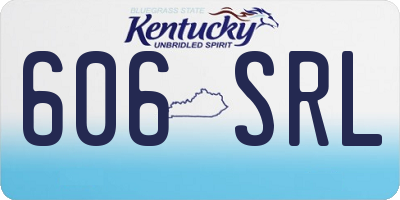 KY license plate 606SRL