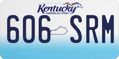 KY license plate 606SRM