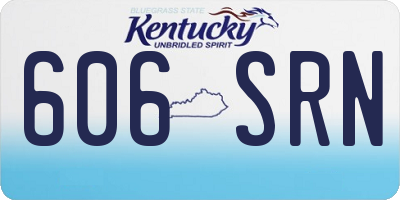 KY license plate 606SRN