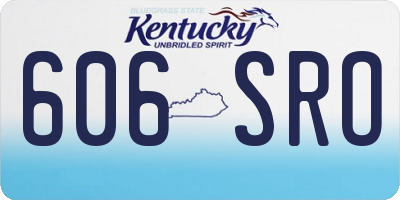 KY license plate 606SRO