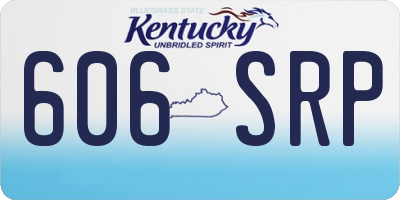 KY license plate 606SRP