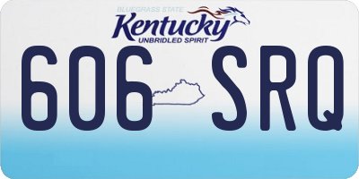 KY license plate 606SRQ
