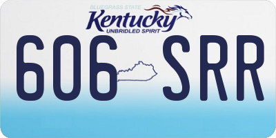 KY license plate 606SRR