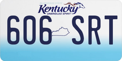 KY license plate 606SRT