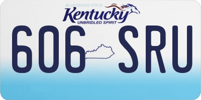 KY license plate 606SRU