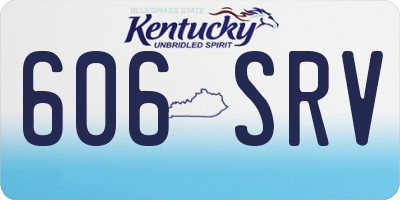 KY license plate 606SRV