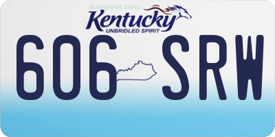 KY license plate 606SRW