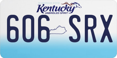 KY license plate 606SRX