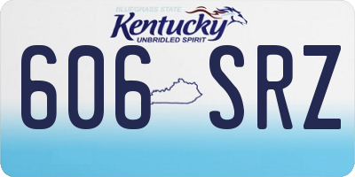KY license plate 606SRZ