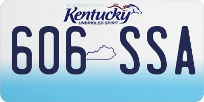 KY license plate 606SSA