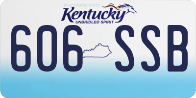 KY license plate 606SSB