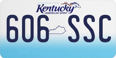 KY license plate 606SSC