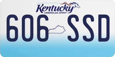 KY license plate 606SSD