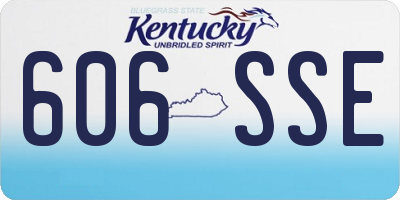 KY license plate 606SSE