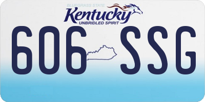 KY license plate 606SSG