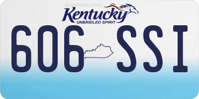 KY license plate 606SSI