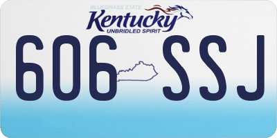 KY license plate 606SSJ