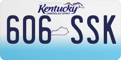 KY license plate 606SSK