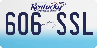 KY license plate 606SSL
