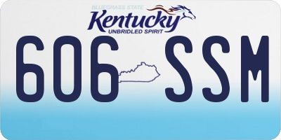 KY license plate 606SSM