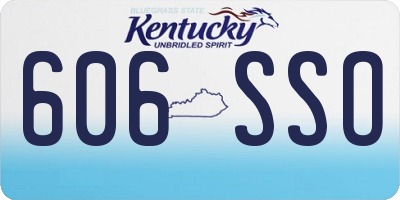 KY license plate 606SSO