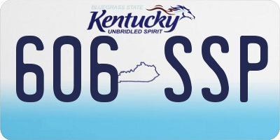 KY license plate 606SSP