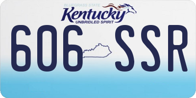 KY license plate 606SSR