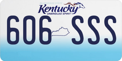 KY license plate 606SSS
