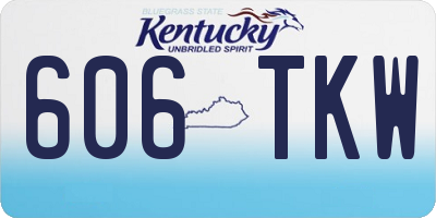 KY license plate 606TKW