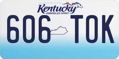 KY license plate 606TOK