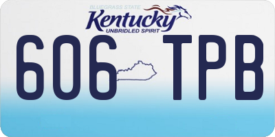KY license plate 606TPB