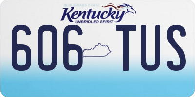 KY license plate 606TUS