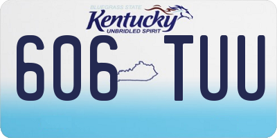 KY license plate 606TUU