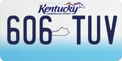 KY license plate 606TUV