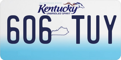 KY license plate 606TUY