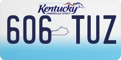 KY license plate 606TUZ