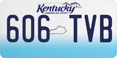 KY license plate 606TVB