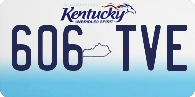 KY license plate 606TVE