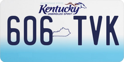 KY license plate 606TVK