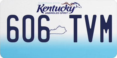 KY license plate 606TVM