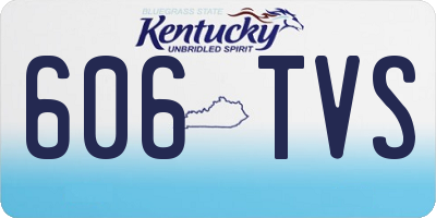 KY license plate 606TVS
