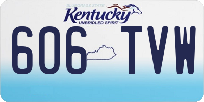 KY license plate 606TVW